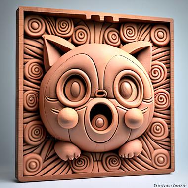 3D модель Rough Tough Jigglypuff Purins Песня Папас Песня (STL)